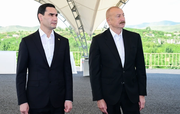 Azərbaycan və Türkmənistan prezidentləri Füzuli şəhərinin dağıdılmış yerlərinə baxıblar