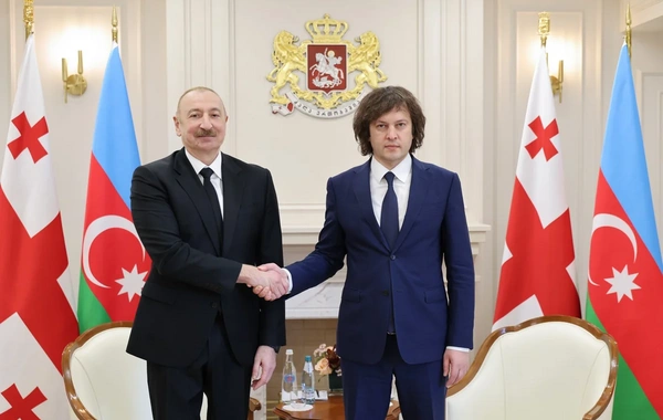 İlham Əliyevin Gürcüstanın Baş naziri İrakli Kobaxidze ilə təkbətək görüşü olub