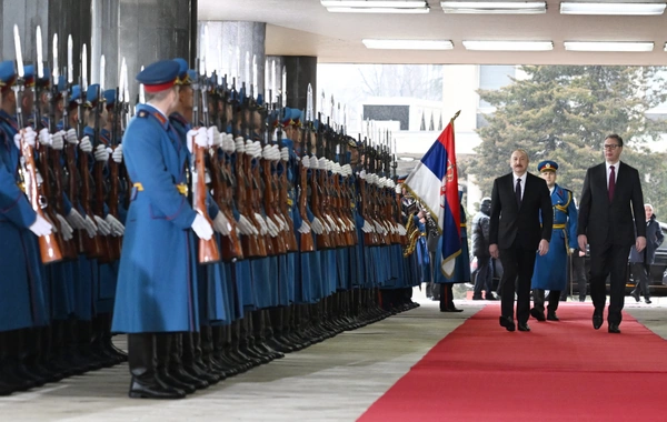 Состоялась церемония официальной встречи Президента Ильхама Алиева в Белграде