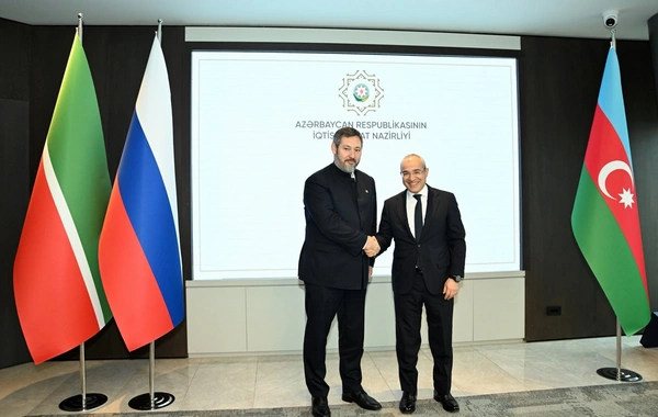 Azərbaycanın iqtisadiyyat naziri Tatarıstan baş nazirinin müavini ilə görüşüb