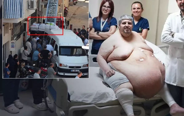 310 kiloqram olan Barış Yıldırımın cənazəsi evdən bu formada çıxarıldı