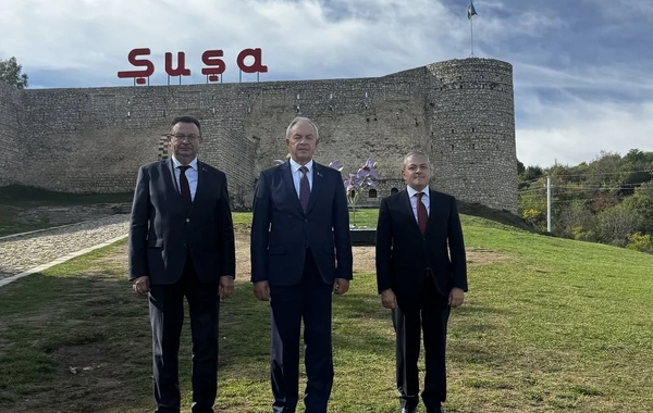 Belarus parlamentinin sədri Ağdamda aqroşəhərciyin tikintisinin gedişatı ilə tanış olub