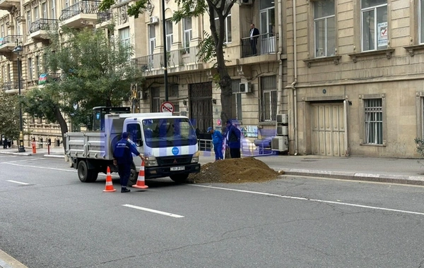 В центре Баку просела дорога