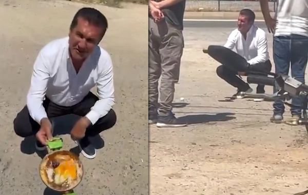 Deputat çöldə 45 dərəcə istidə qayğanaq bişirdi