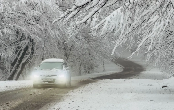 Bakı–Şamaxı–Yevlax yolu buz bağladı