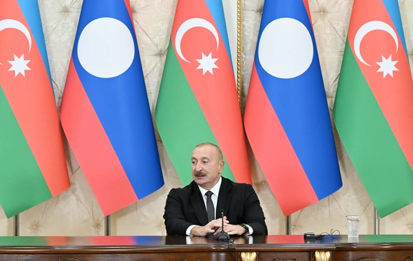 Azərbaycan və Laos prezidentləri mətbuata bəyanatlarla çıxış ediblər