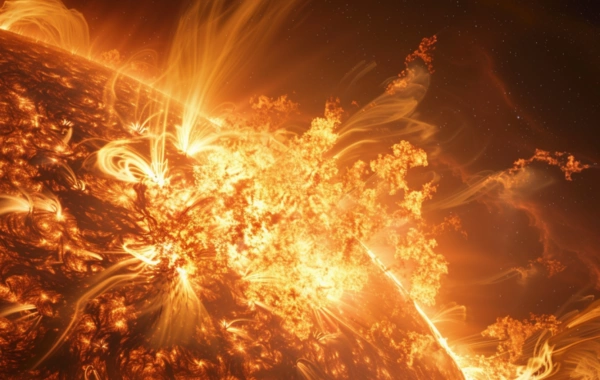 На Солнце произошла серия из трех сильных вспышек