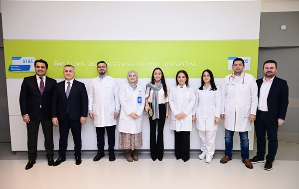 Leyla Əliyeva Liv Bona Dea Hospitalında Sümük iliyi nəqli mərkəzinin açılışında iştirak edib