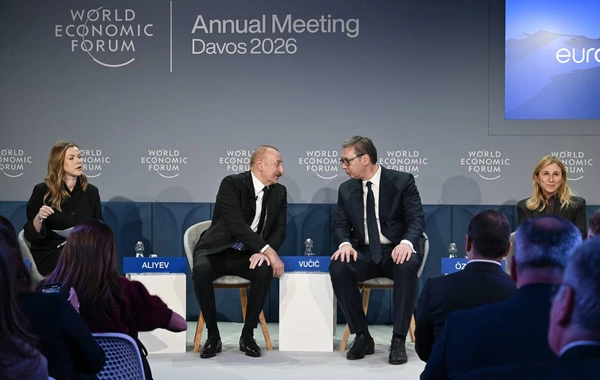 Президент Ильхам Алиев принял участие в панельном заседании на тему "Определение экономической идентичности Евразии" в Давосе