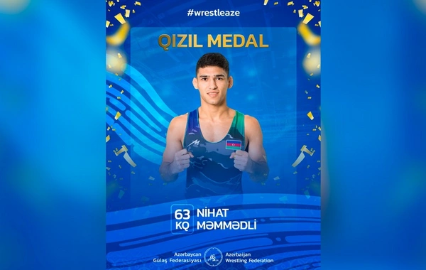 Сборная Азербайджана по борьбе заняла первое место на чемпионате мира