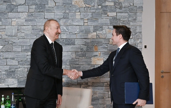 Ilham Aliyev met with the president of Brookfield Asset Management in Davos