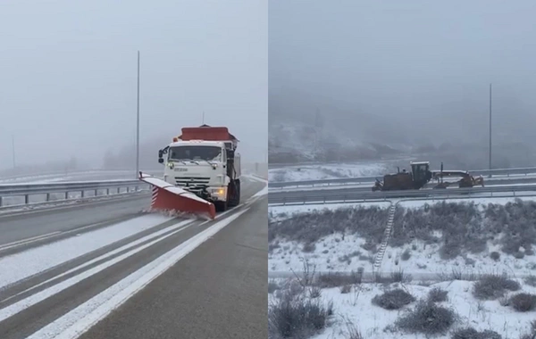 Zəfər yolu qardan təmizlənir