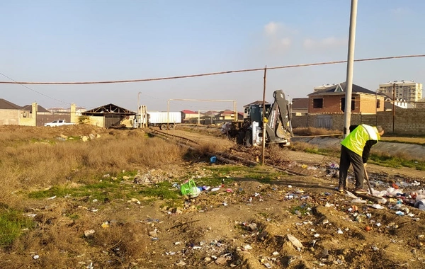 Bakıda su kanalının ətrafında yaranmış antisanitar vəziyyət aradan qaldırılıb