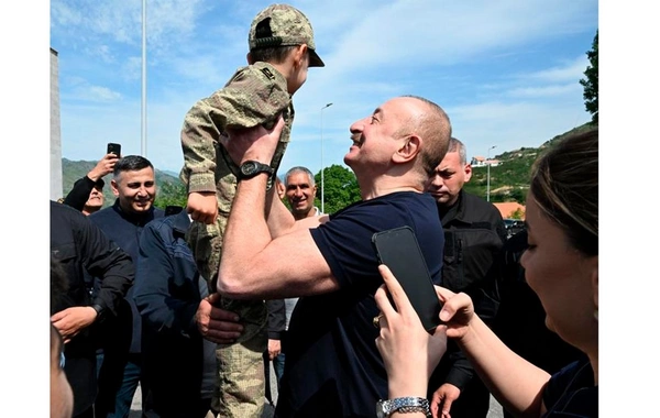 Prezident İlham Əliyevin sosial media hesablarında Laçın sakinləri ilə görüşündən görüntülər paylaşılıb