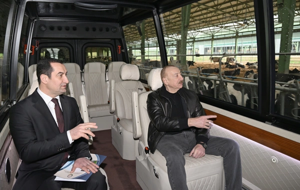 Prezident İlham Əliyev Şamaxıda "Şirvan Aqro" heyvandarlıq kompleksinin açılışında iştirak edib