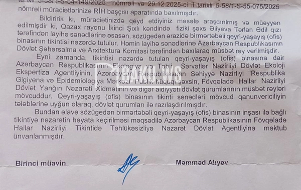 Qazaxın İkinci Şıxlı kəndində yanacaqdoldurma məntəqəsi və TIR parkı tikilir? - NARAZILIQ