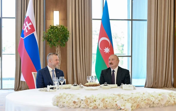 Prezident İlham Əliyevin adından Xankəndidə Slovakiya Prezidentinin şərəfinə rəsmi nahar verilib