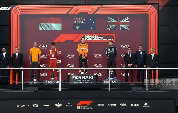 Состоялась церемония награждения победителя Гран-при Азербайджана Формулы-1