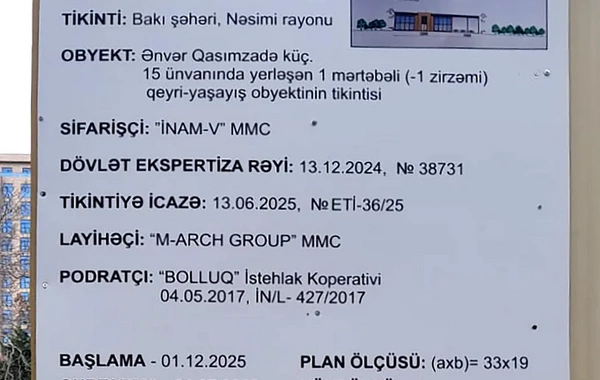 "Bir mərtəbə dedilər, üçünü tikdilər" - Bakının mərkəzində tikinti özbaşınalığı