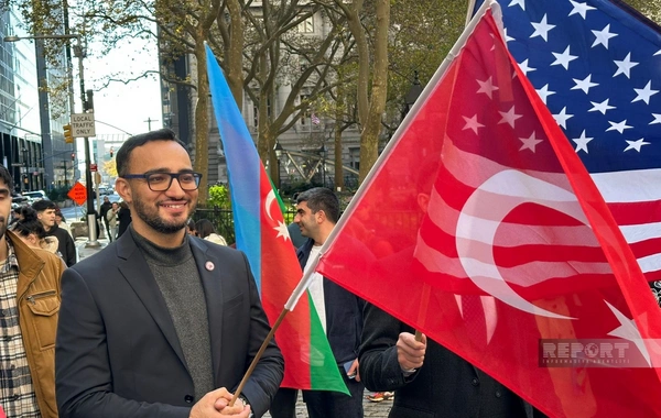 Azərbaycan bayrağı Nyu-York səmasına qaldırılıb