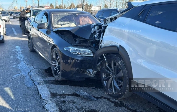 Sumqayıtda altı avtomobilin iştirakı ilə zəncirvari qəza baş verib