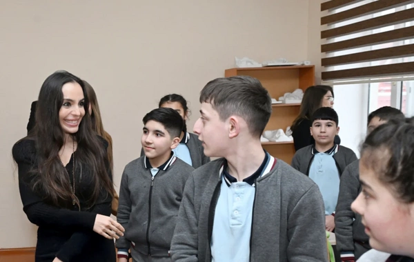 Leyla Əliyeva və Alyona Əliyeva Qubada internat tipli ümumtəhsil məktəbini və STEAM mərkəzini ziyarət ediblər