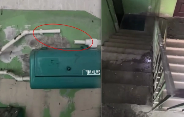 Bakıda vətəndaşın su xəttini kəsdilər - Blok su içində qaldı