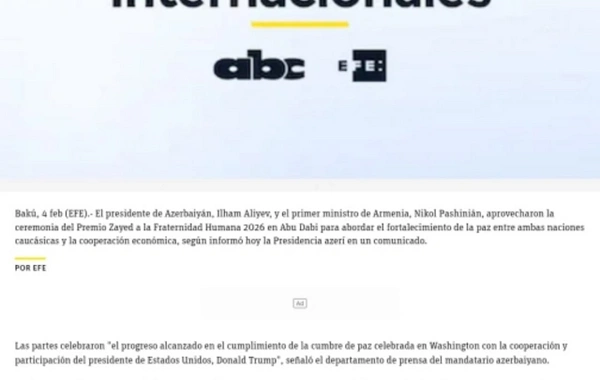 Dünya mediası Azərbaycan Prezidentinin BƏƏ səfərindən yazmaqda davam edir