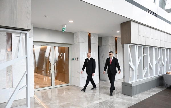 Prezident İlham Əliyev Mərkəzi Bankın yeni binasının açılışında iştirak edib