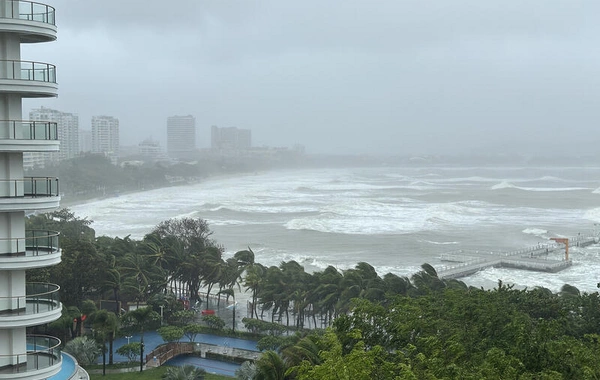 Typhoon Matmo causes street flooding in China