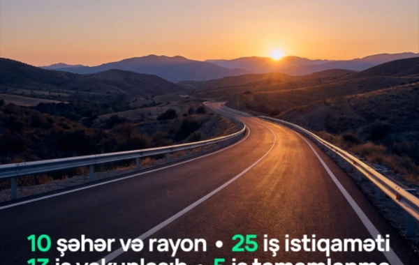 Güclü yağış və sel suları nəticəsində zərər görmüş yol infrastrukturunda bərpa işləri davam etdirilir