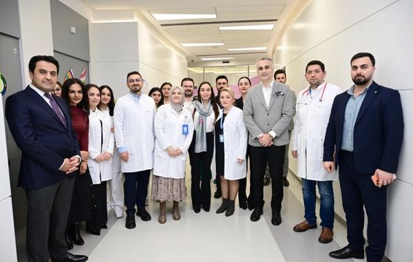 Leyla Əliyeva Liv Bona Dea Hospitalında Sümük iliyi nəqli mərkəzinin açılışında iştirak edib