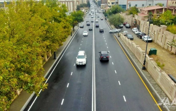 Bakıda təmir edilən yol sürücülərin istifadəsinə verildi