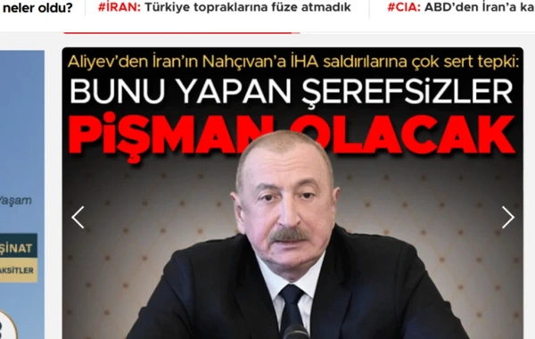 Türkiyə mediası Prezident İlham Əliyevin Təhlükəsizlik Şurasının iclasındakı çıxışını geniş işıqlandırıb