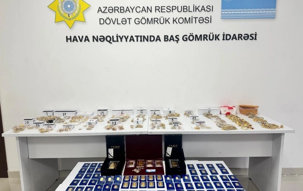 Azərbaycana qanunsuz 11 kiloqrama yaxın qızıl gətirilməsinin qarşısı alınıb