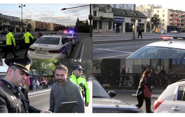 Bakıda piyadalar üçün dərs: Polis ölüm anlarını göstərdi