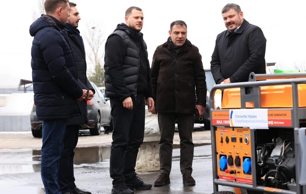 Azərbaycandan Ukraynaya göndərilən generatorlar İrpen şəhərinə verilib