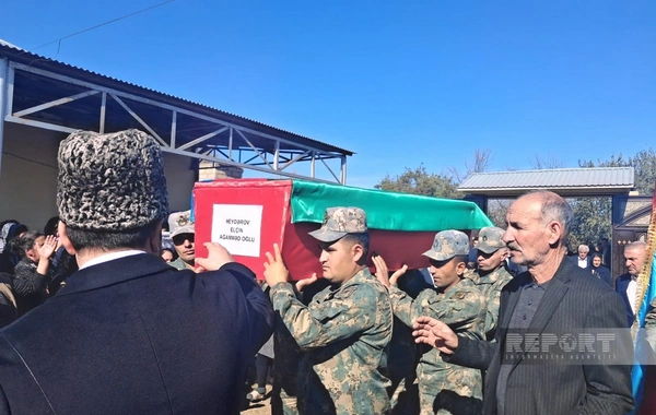 İmişlidə I Qarabağ müharibəsinin itkin-şəhidi Elçin Heydərov dəfn edilib İmişlidə I Qarabağ müharibəsinin itkin-şəhidi Elçin Heydərov dəfn edilib