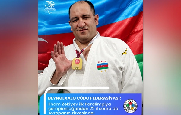 IJF İlham Zəkiyevin 10-cu dəfə Avropa çempionu olmasını əsas simvolik məqam kimi qiymətləndirib