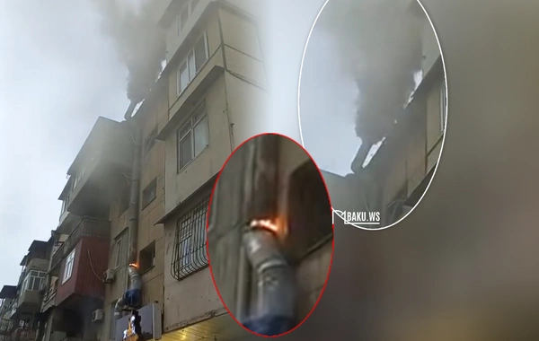 Bakıda restoranın havalandırma borusu ALIŞDI