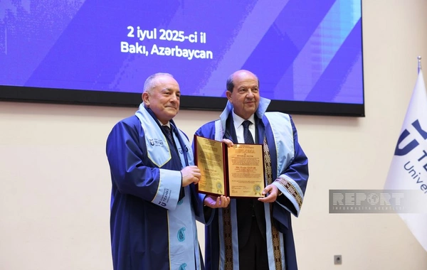 Şimali Kipr Prezidentinə AzTU-nun fəxri doktoru diplomu təqdim edilib