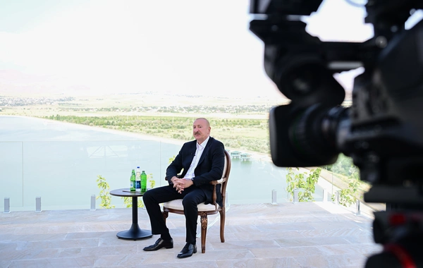 Prezident İlham Əliyev Naxçıvanda Azərbaycan Televiziyasına müsahibə verib