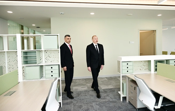 Prezident İlham Əliyev Mərkəzi Bankın yeni binasının açılışında iştirak edib