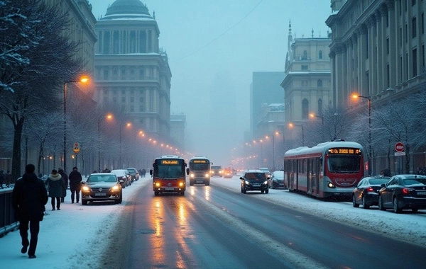 Moskvada sürücülərə qar xəbərdarlığı