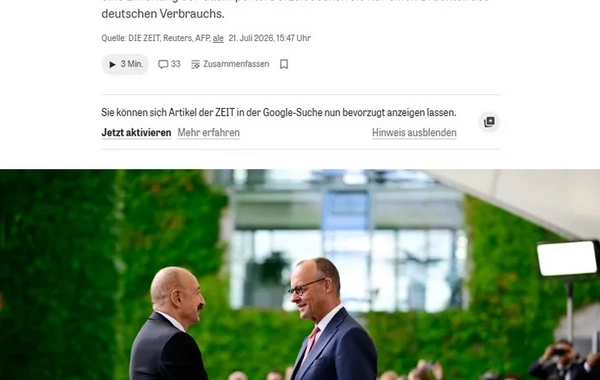 Prezident İlham Əliyevin Berlinə rəsmi səfəri Almaniya və dünya mediasının diqqət mərkəzindədir