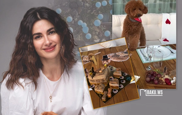 Nəsrin Cavadzadə iti Dolceyə ad günü keçirdi