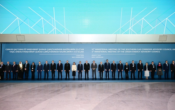 İlham Əliyev Cənub Qaz Dəhlizi Məşvərət Şurası çərçivəsində nazirlərin 12-ci iclasında çıxış edib