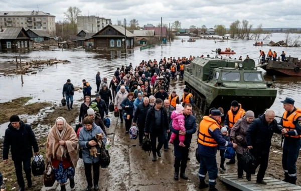 Tomskda FÖVQƏLADƏ VƏZİYYƏT: yüzlərlə həyətyanı sahə su altında qaldı