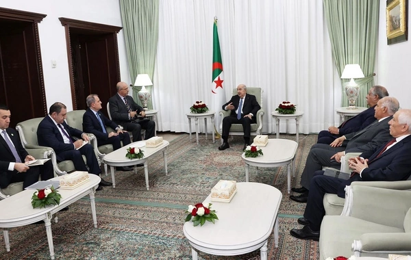 Ceyhun Bayramov Əlcəzair Prezidenti ilə beynəlxalq əhəmiyyətli məsələləri müzakirə edib