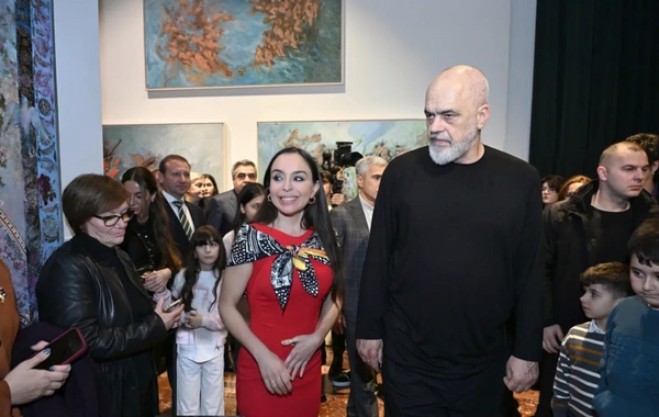 Leyla və Arzu Əliyevalar Tiranada MAMA "Ana təbiət" beynəlxalq incəsənət sərgisinin açılışına qatılıblar